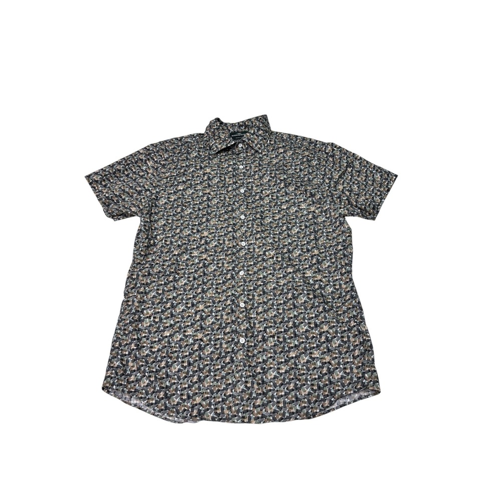 Rodd & Gunn Mens Sports Fit Italian Fabric Abstract Print SS Button Down M